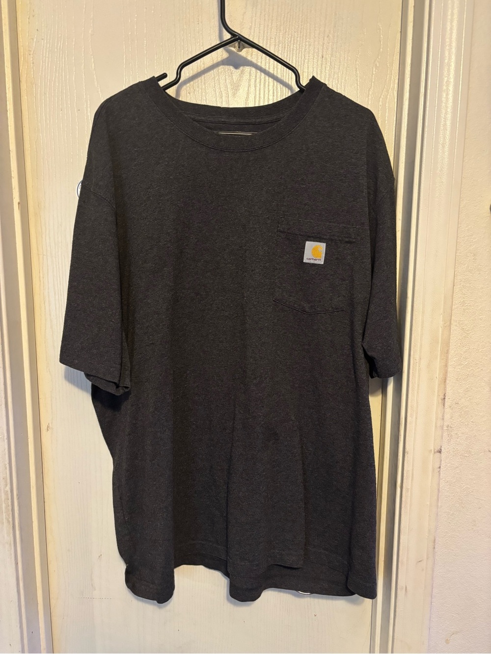 Carhartt Charcoal Crewneck Pocket Tee with Logo Patch